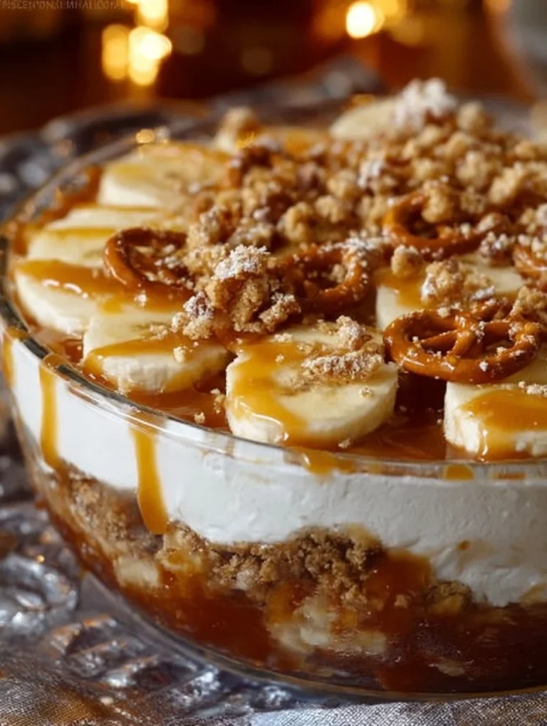 Delicious Apple Cinnamon Pretzel Salad in a bowl