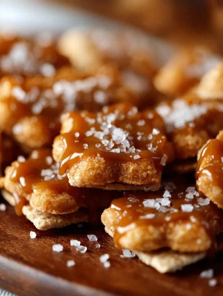 Delicious Salted Caramel Cracker Bites on a plate