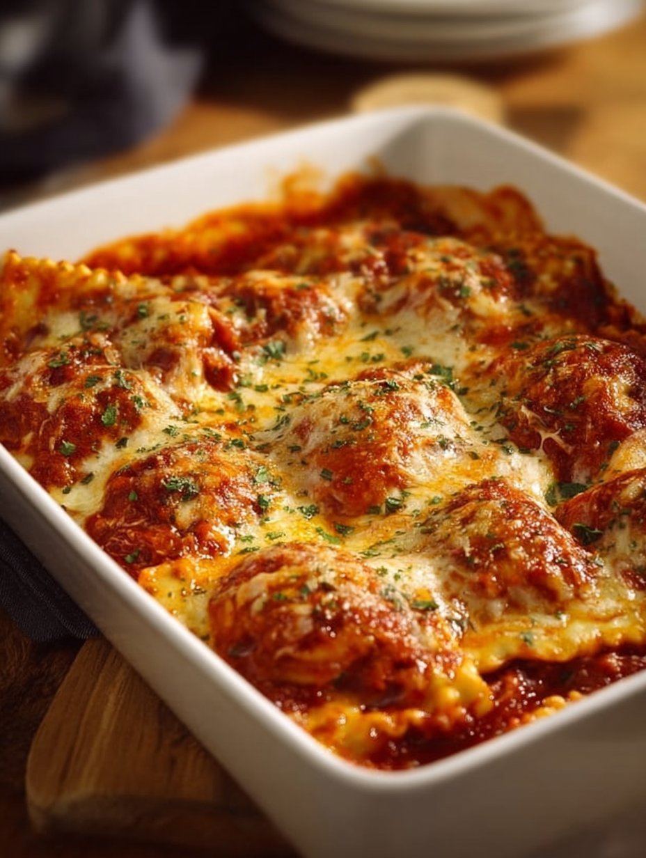 3 Ingredient Ravioli Bake