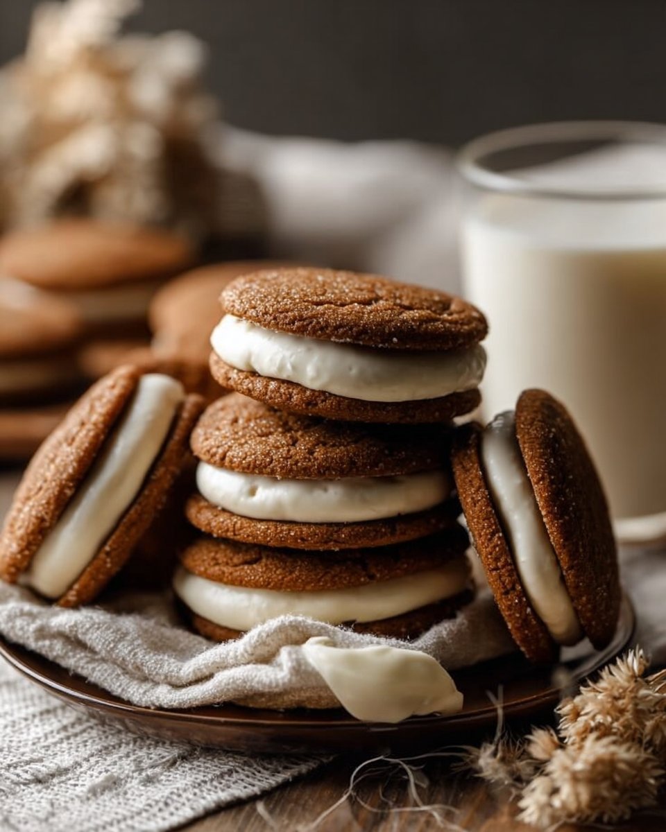 Molasses Cream Pie Cookies