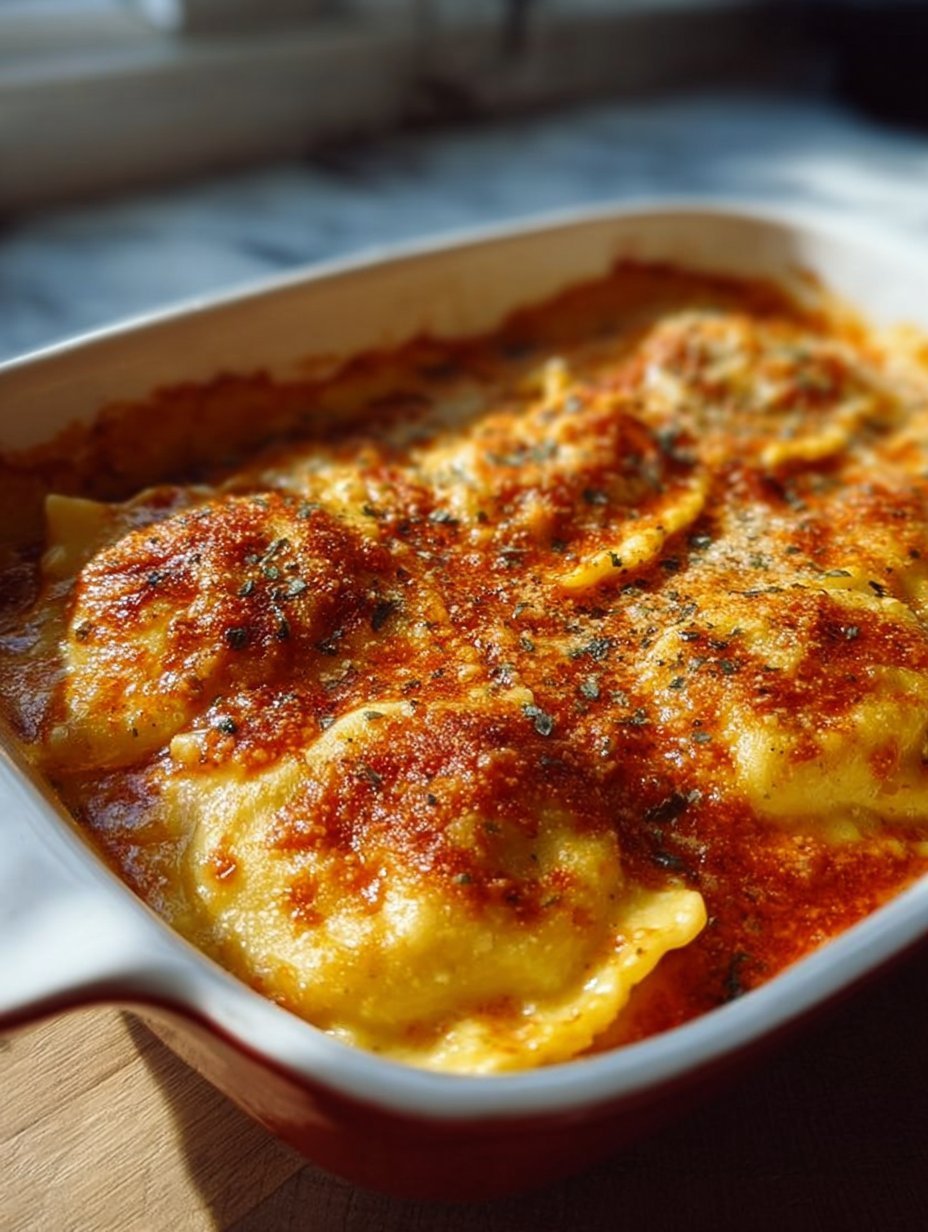 3 Ingredient Ravioli Bake