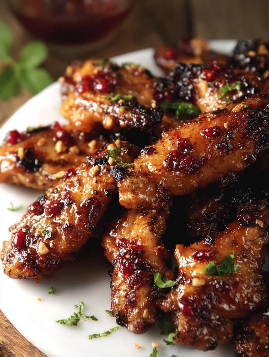 Baked Peanut Butter and Jelly Chicken Wings