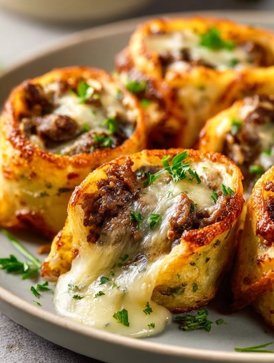 Scrumptious Keto Philly Cheesesteak Rolls