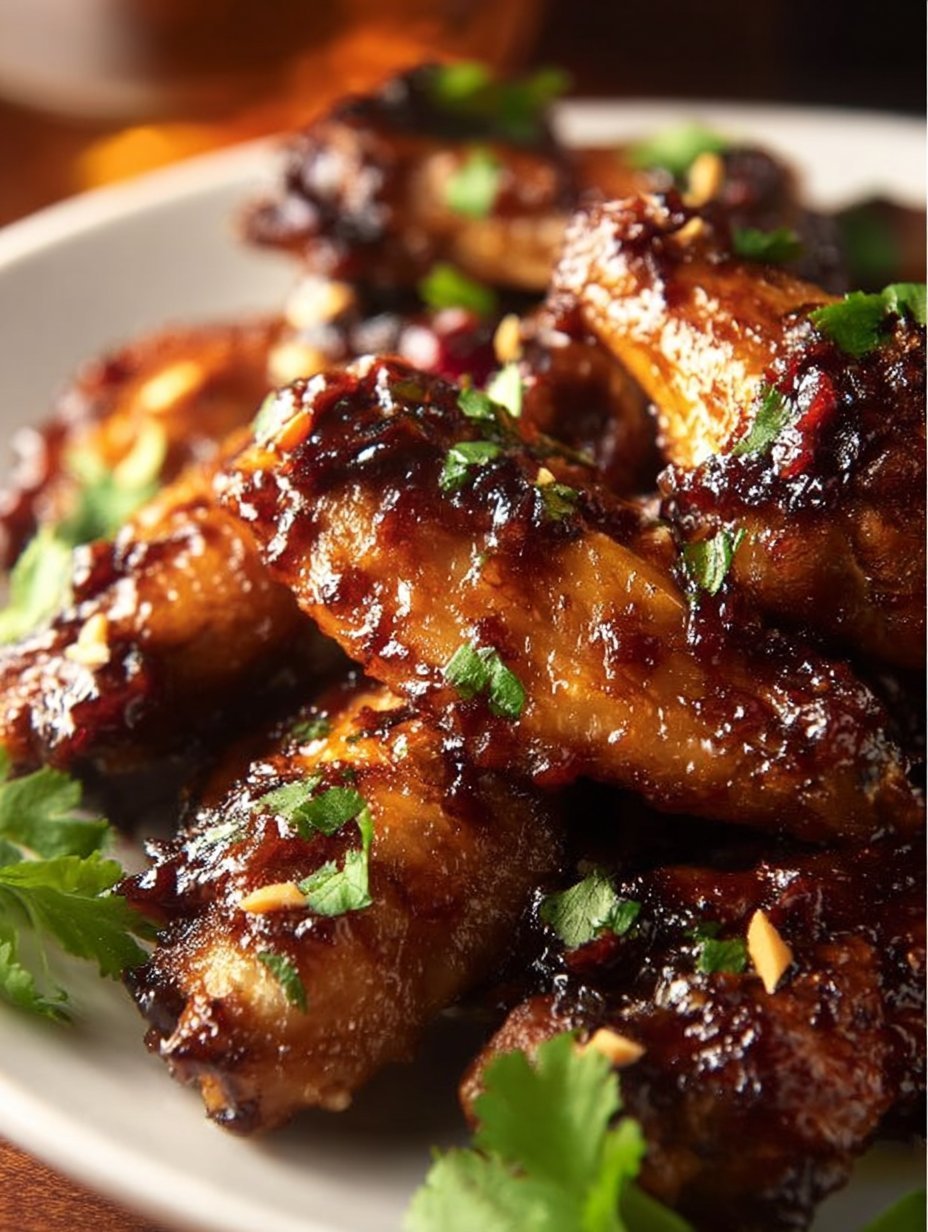 Baked Peanut Butter and Jelly Chicken Wings