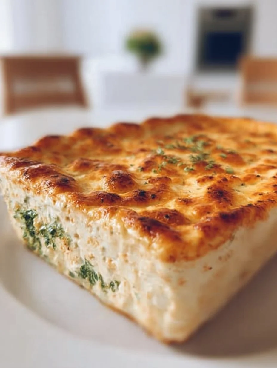 Creamy chicken and spinach casserole dish ready to serve