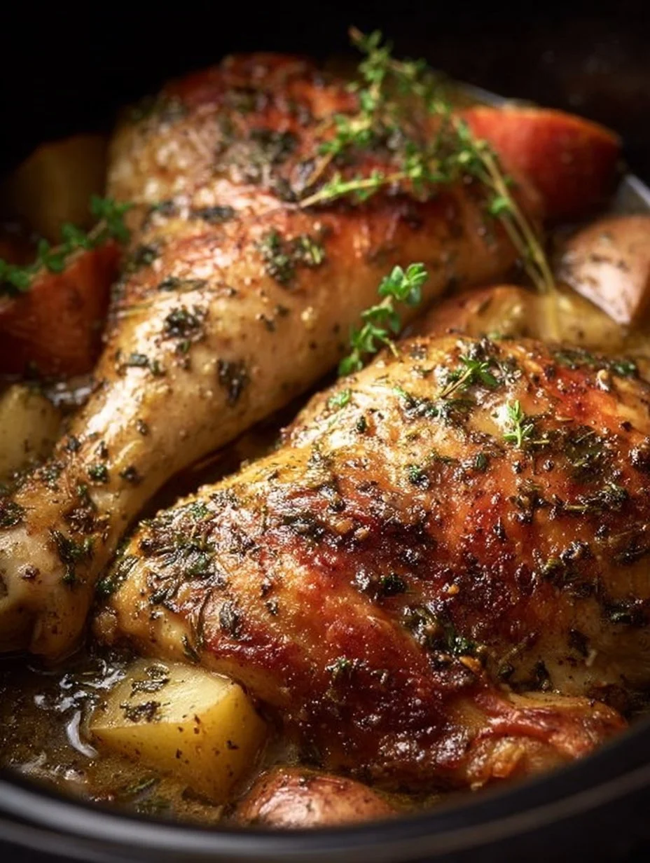 Easy crockpot chicken leg quarters recipe for tender and flavorful meals.