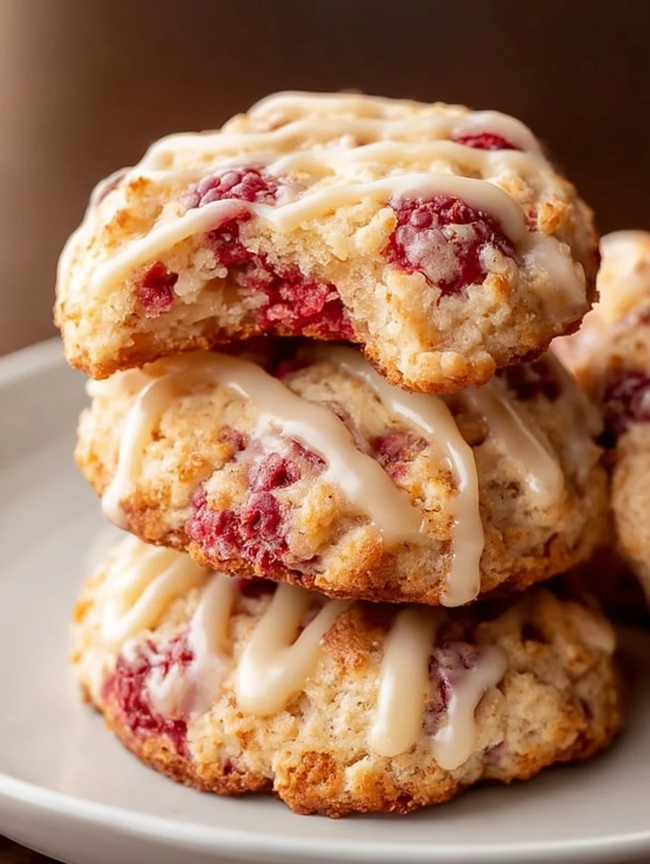 Low carb raspberry cheesecake cookies with a sweet and creamy texture.