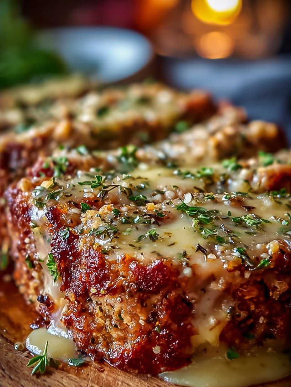 Garlic Parmesan Chicken Meatloaf