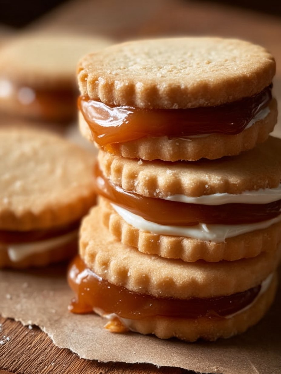 Dulce de Leche (Caramel) Filled Shortbread Cookies