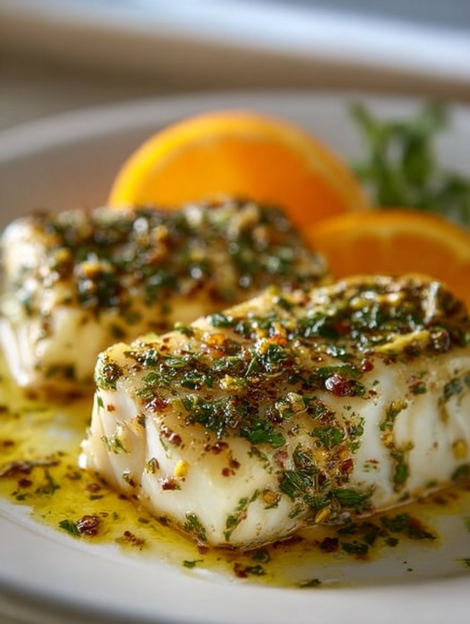 Orange Dijon Grilled Halibut