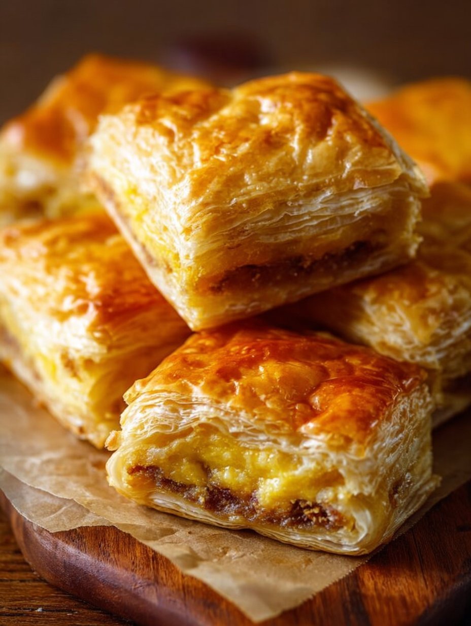 Breakfast Stuffed Puff Pastry Bars