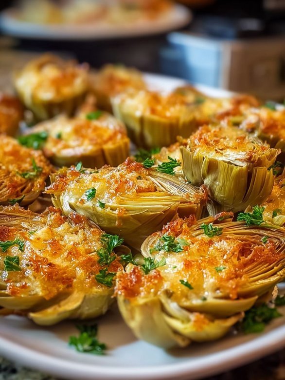 Crispy Parmesan Artichoke Hearts