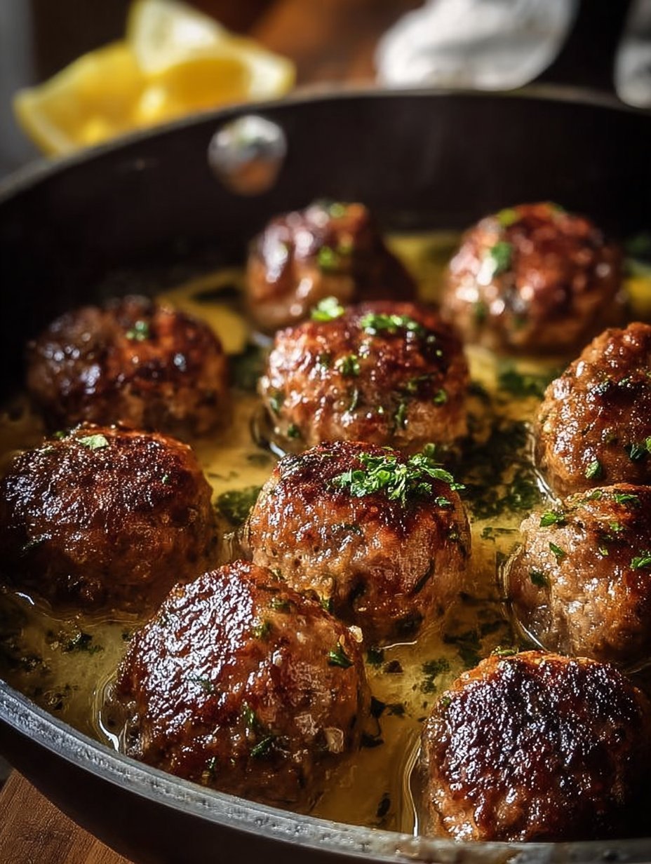 The Softest and Juiciest Greek Meatballs in Lemon Sauce