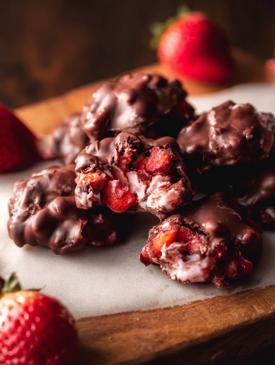 Chocolate Strawberry Yogurt Clusters (Viral Recipe!)