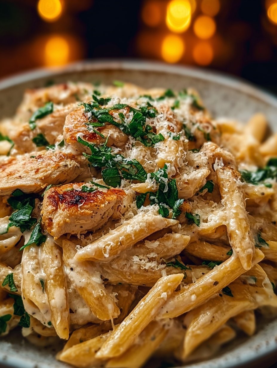 Creamy Garlic Parmesan Chicken Pasta