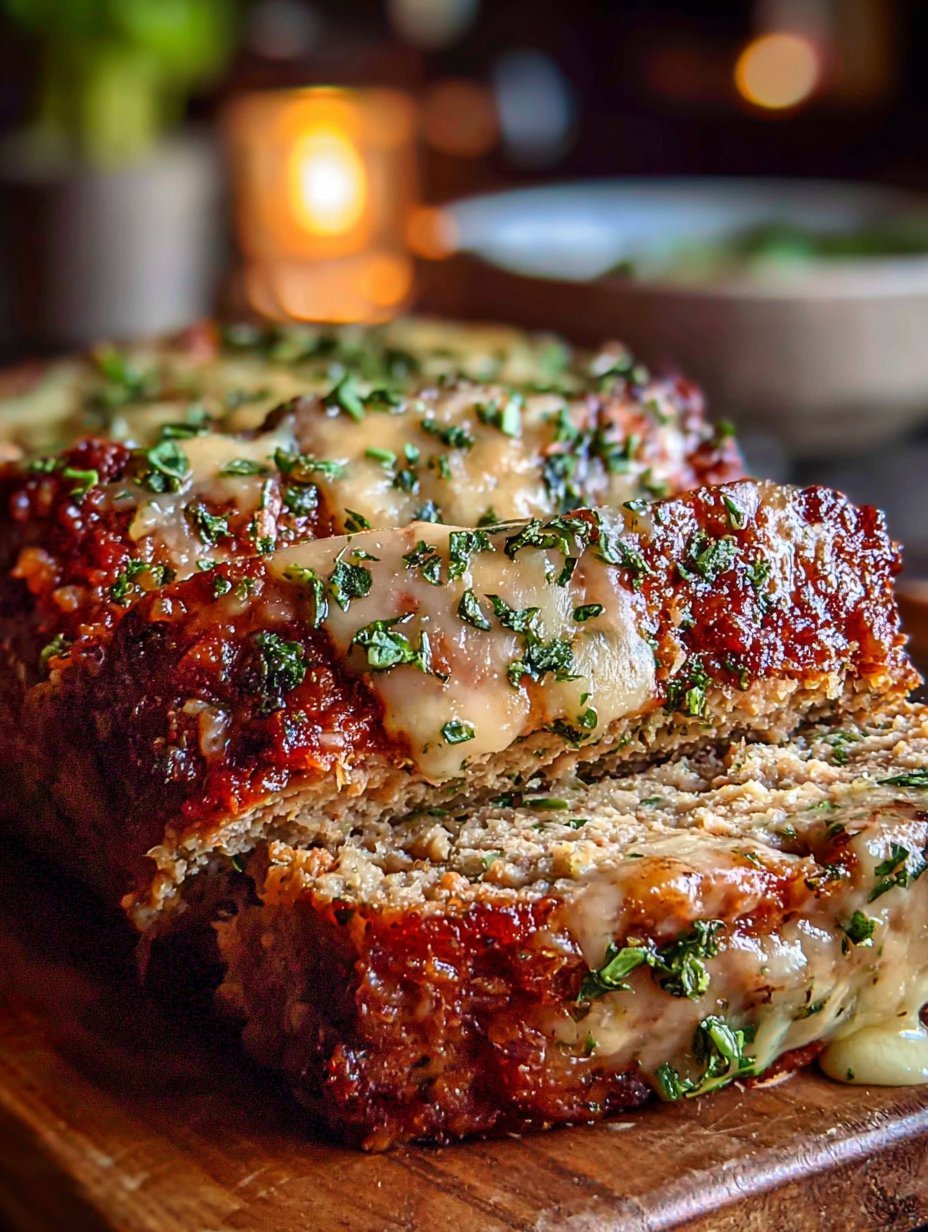 Garlic Parmesan Chicken Meatloaf