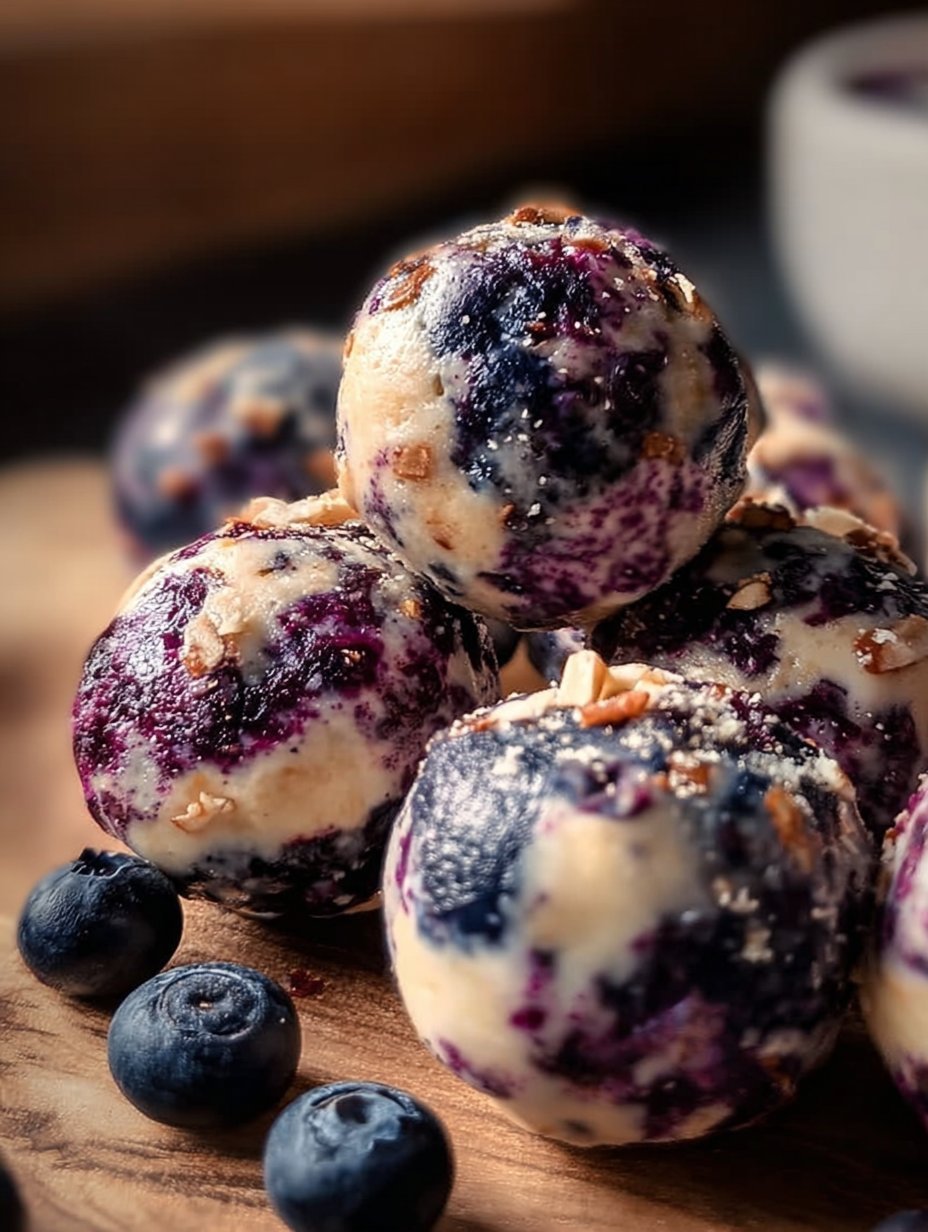 Blueberry Cheesecake Protein Bites