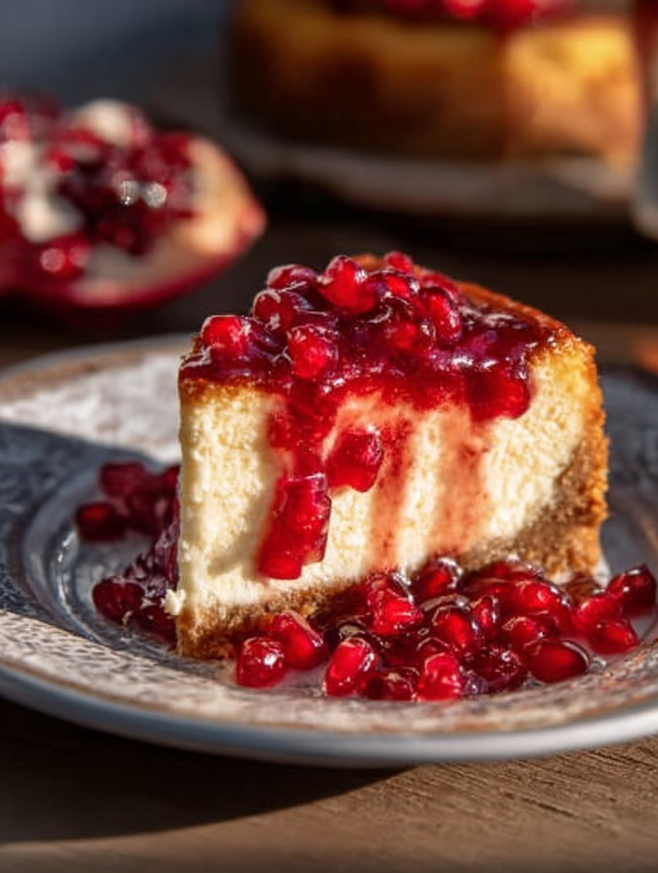 Creamy Pomegranate Cheesecake
