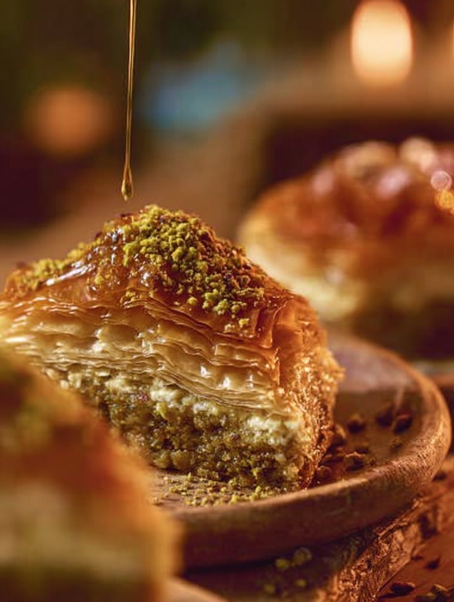 Baklava Pistachio Cheesecake