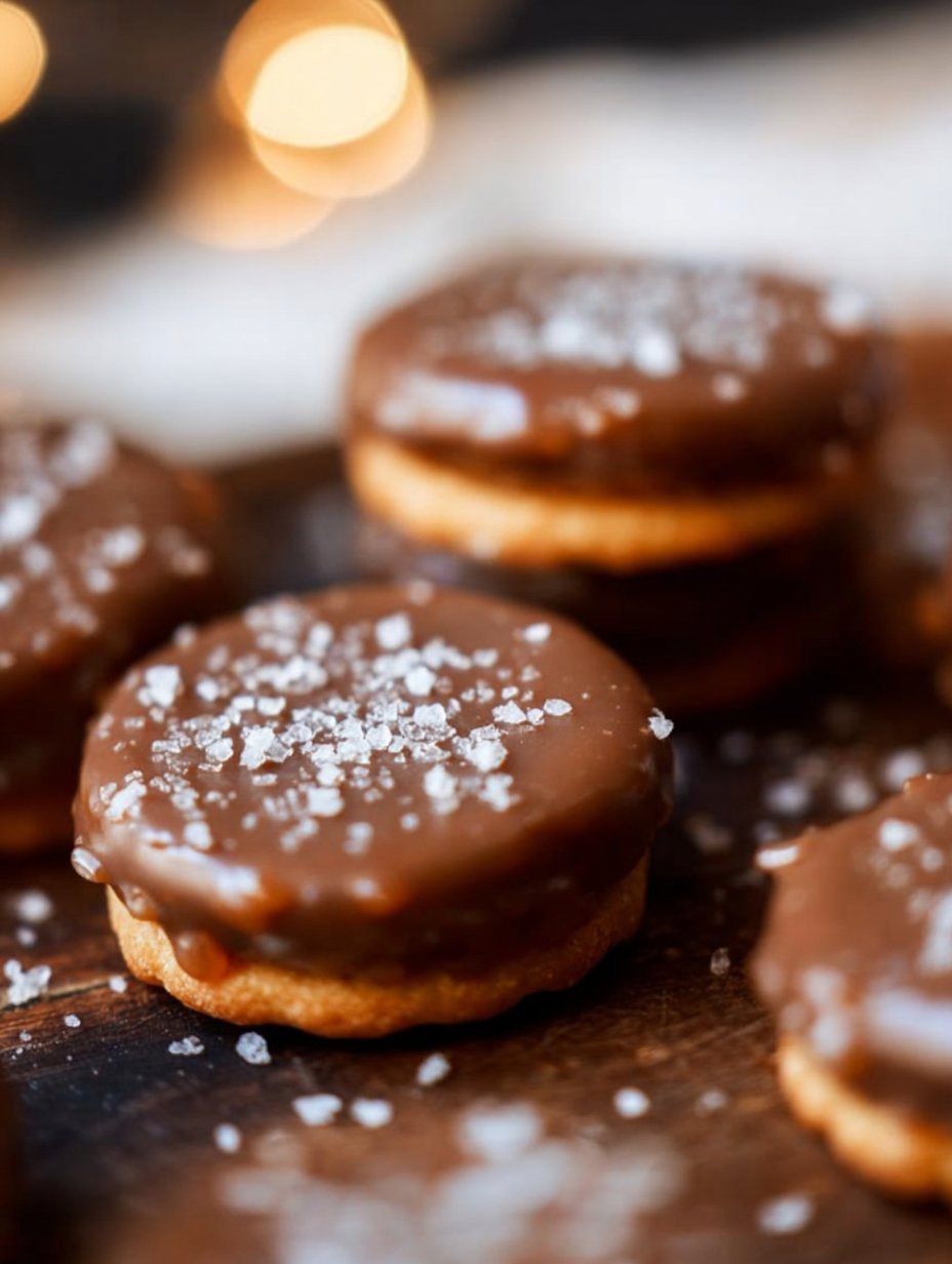 Salted Caramel Ritz Cracker Cookies