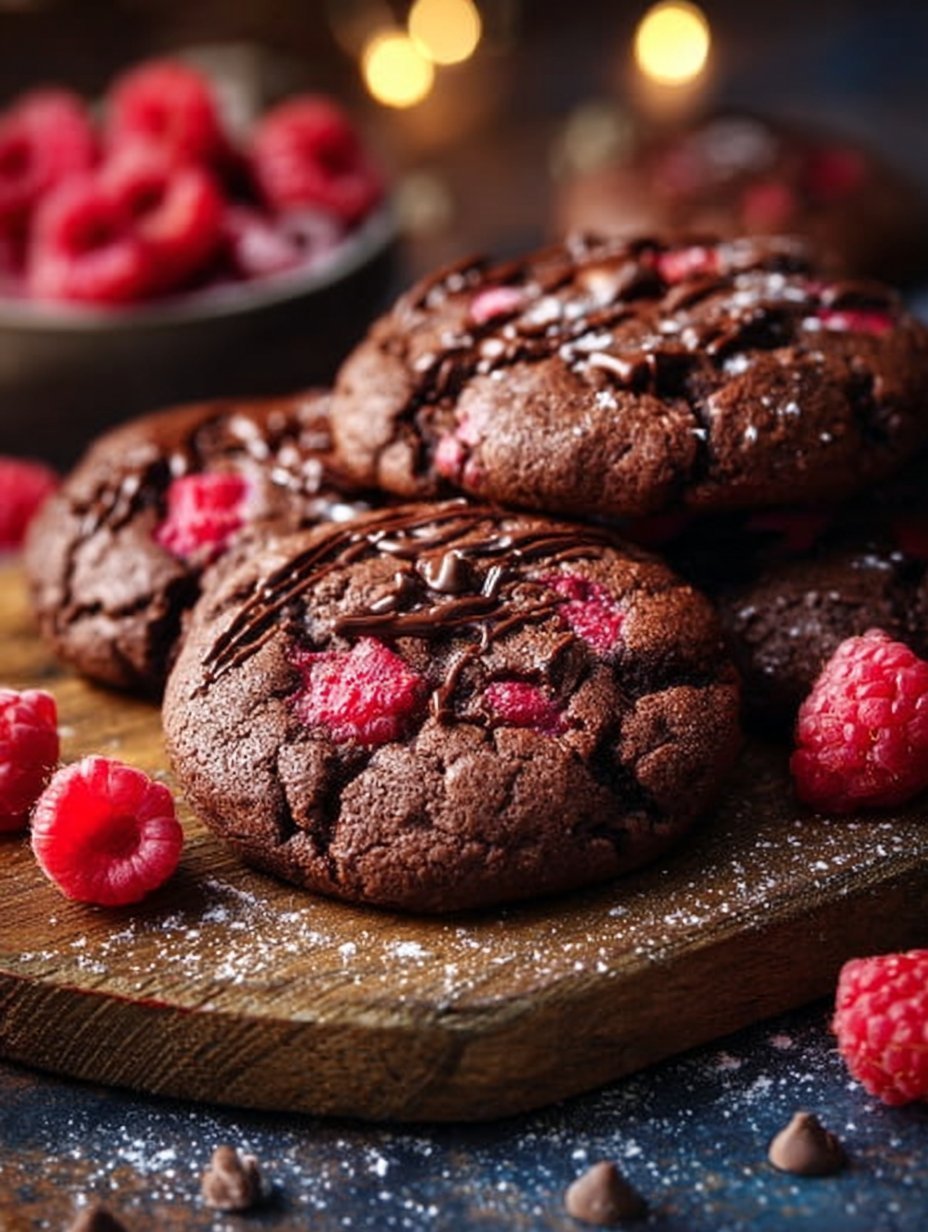 Chocolate Raspberry Cookies