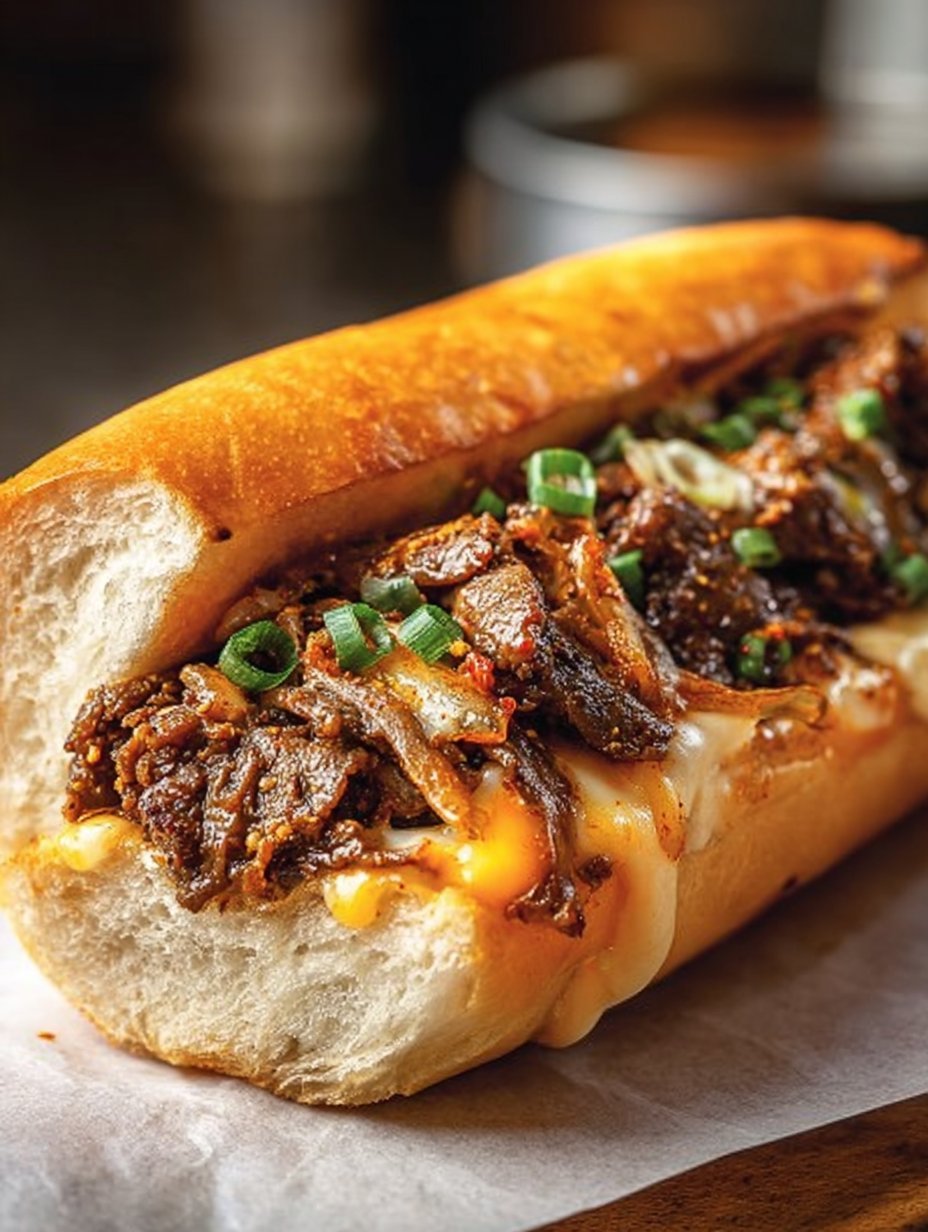 Korean-Inspired Kimchi Bulgogi Cheesesteak