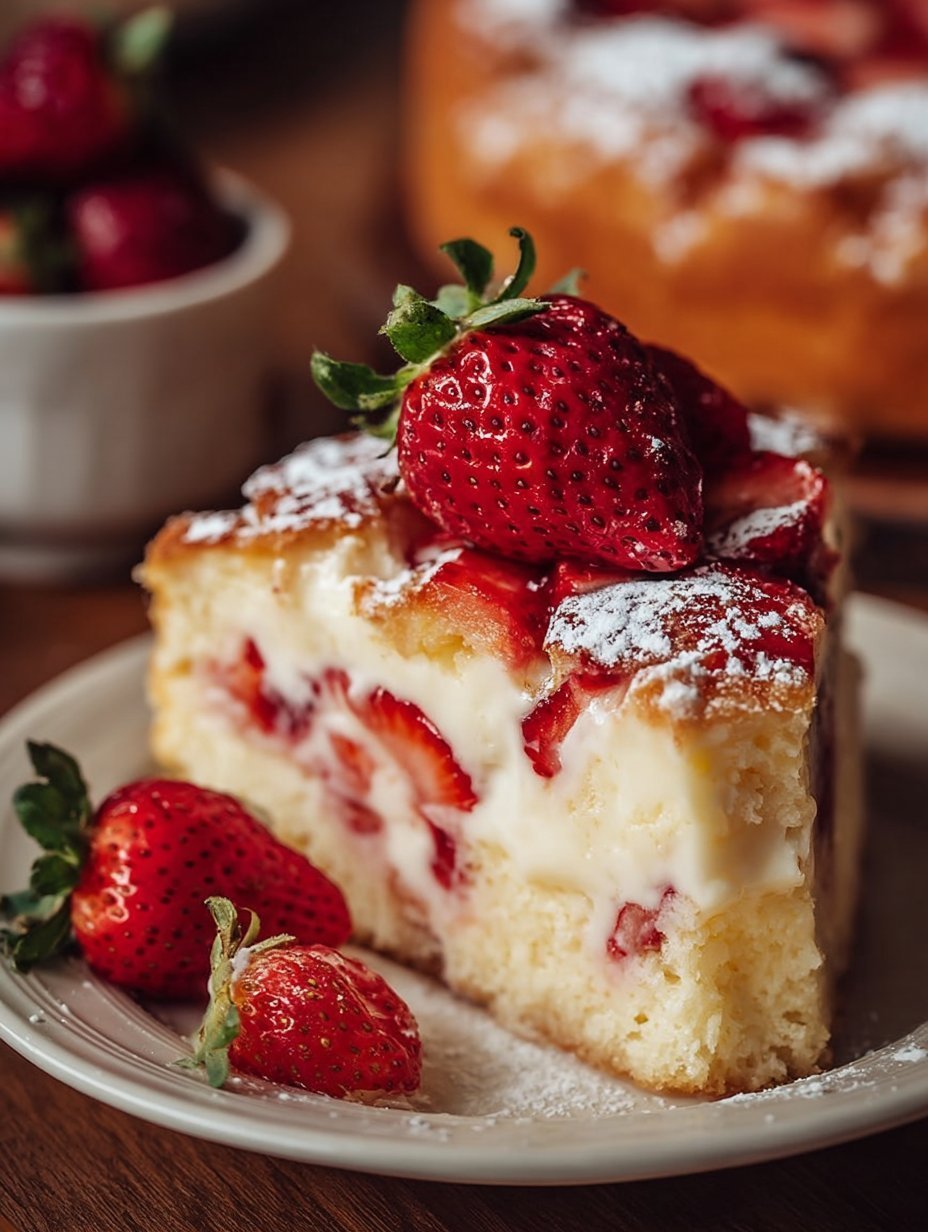 Strawberry Custard Delight Cake: A Tasty Recipe Guide