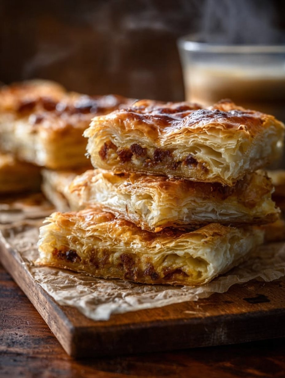 Breakfast Stuffed Puff Pastry Bars