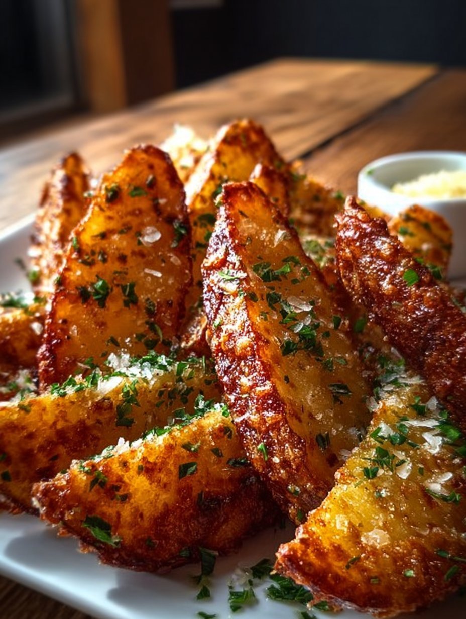 Crispy Parmesan Potato Wedges