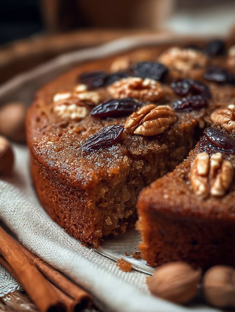 Nutty Date and Walnut Cake with a Hint of Warm Spices