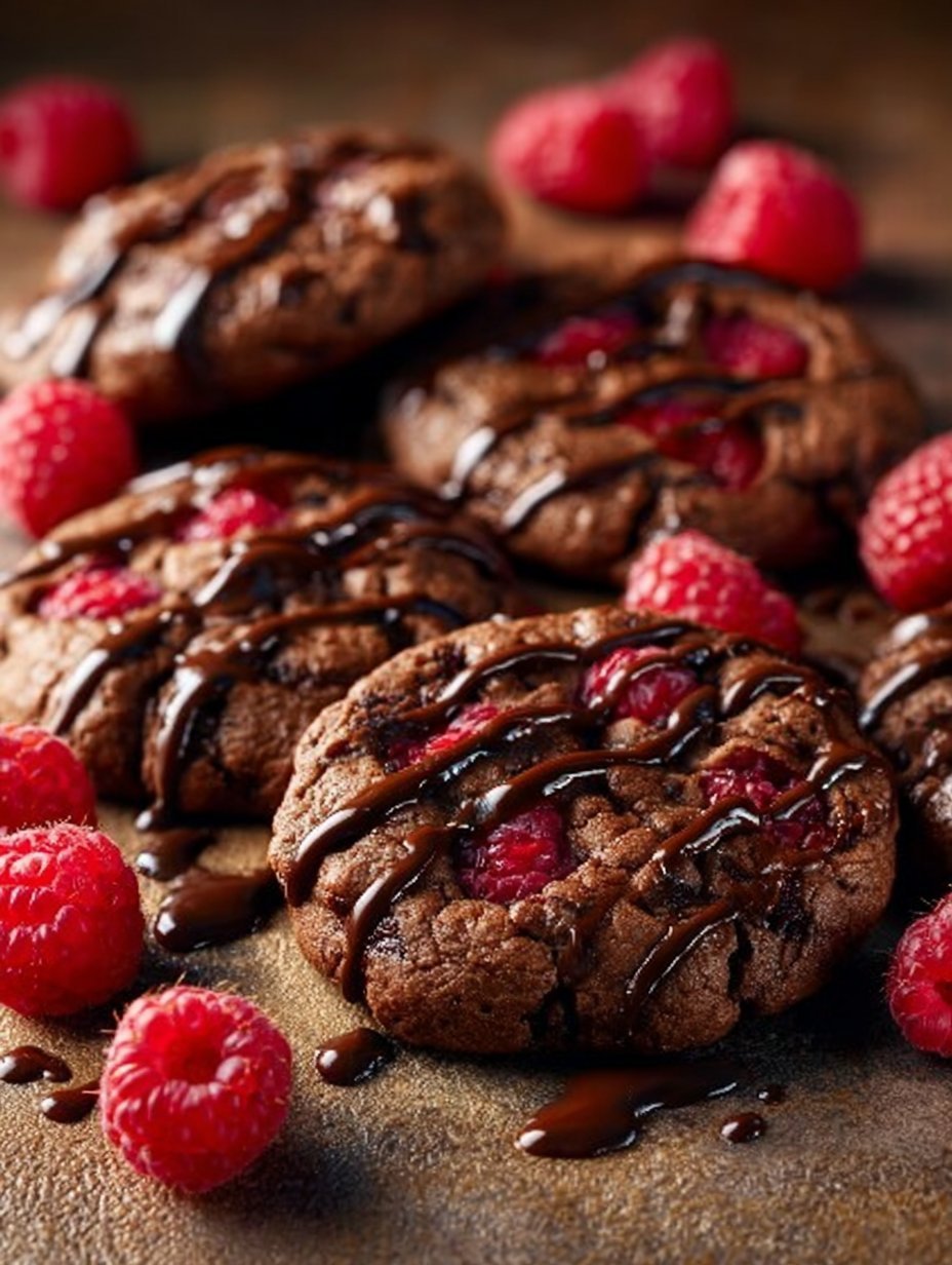 Chocolate Raspberry Cookies