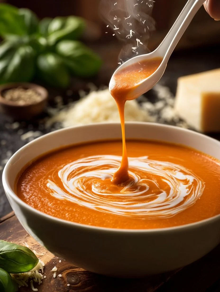 Delicious creamy soup served in a bowl, garnished and ready to enjoy.
