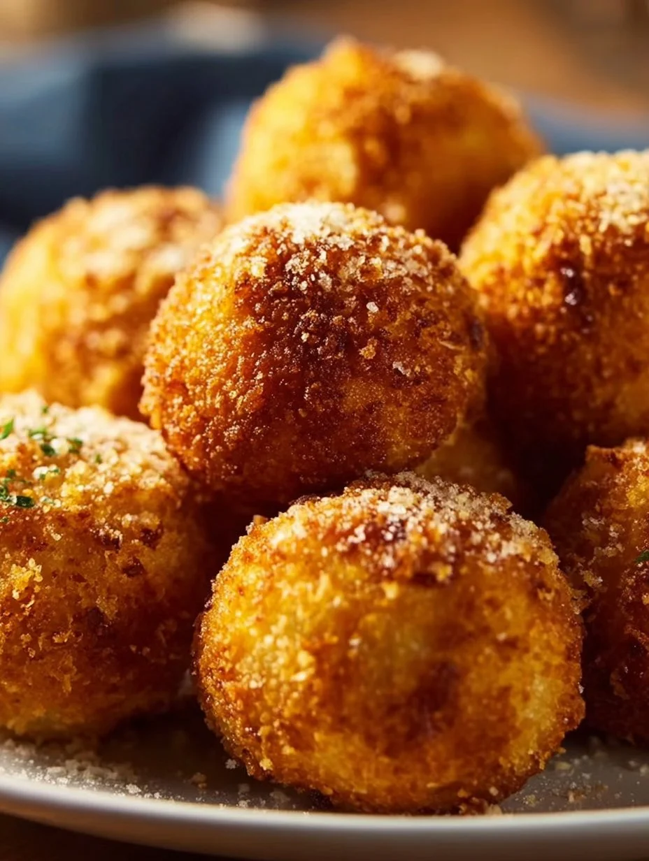Golden crispy sauerkraut balls served on a plate, perfect appetizer for parties