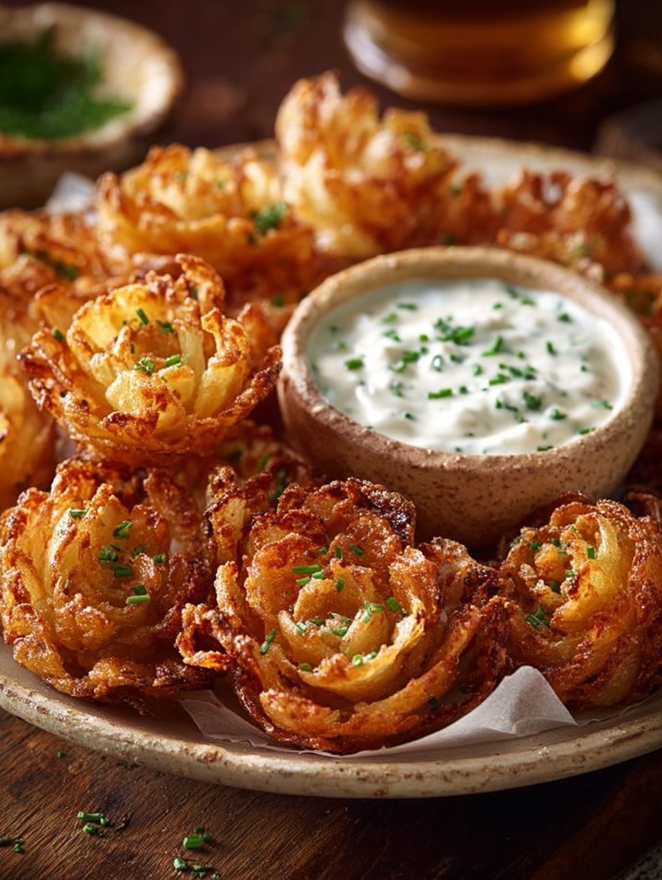 Mini Bloomin' Onions with Buttermilk Ranch Dip