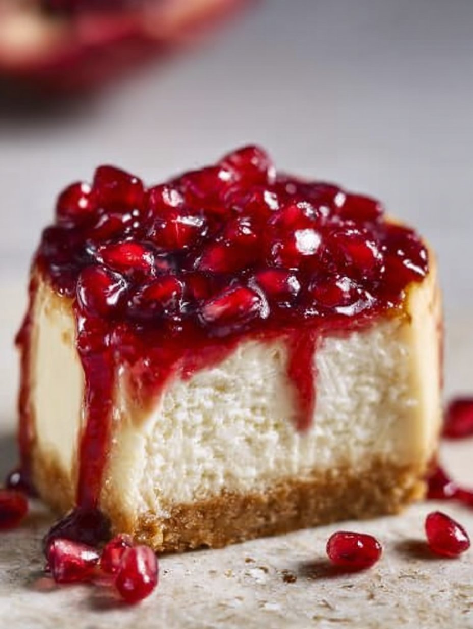 Creamy Pomegranate Cheesecake