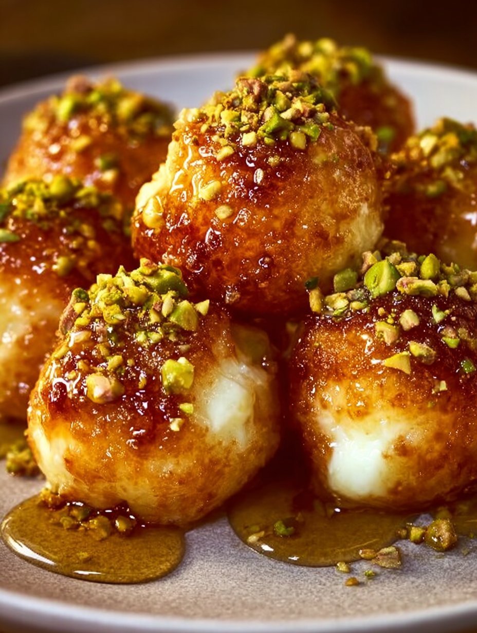 Ricotta Pistachio Honey Bites