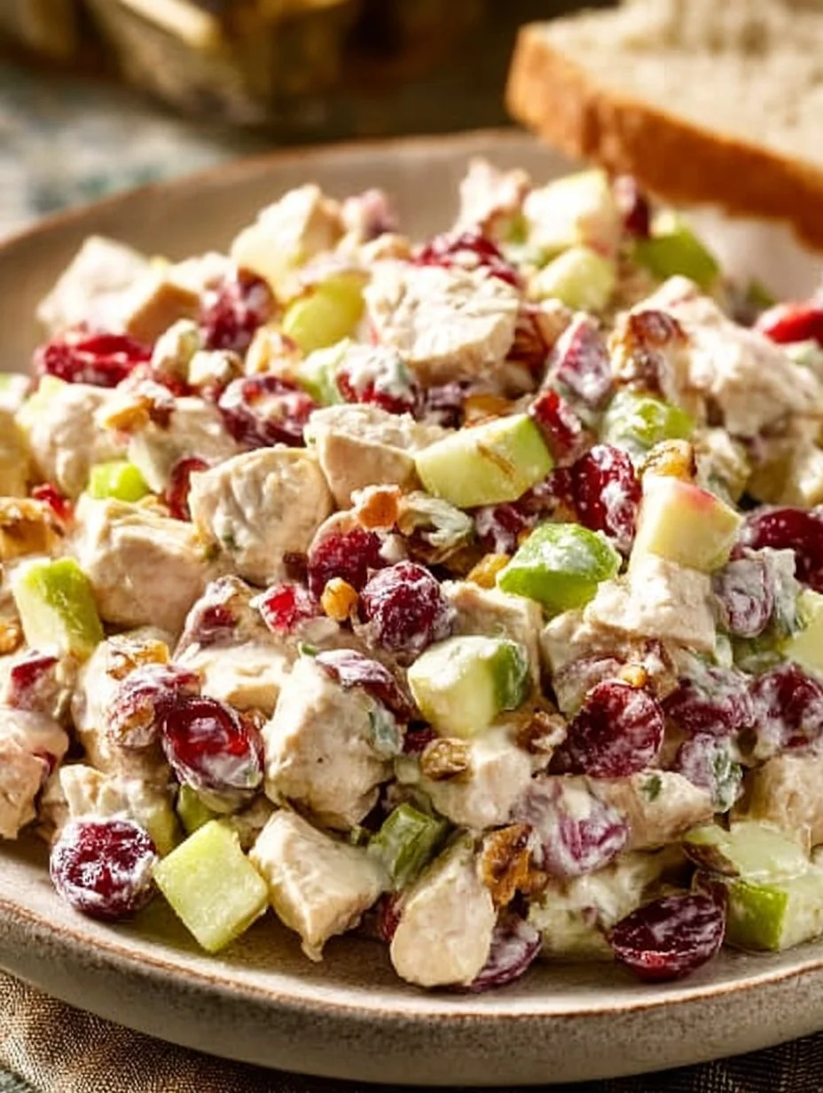 Fall Harvest Chicken Salad with seasonal ingredients and flavors