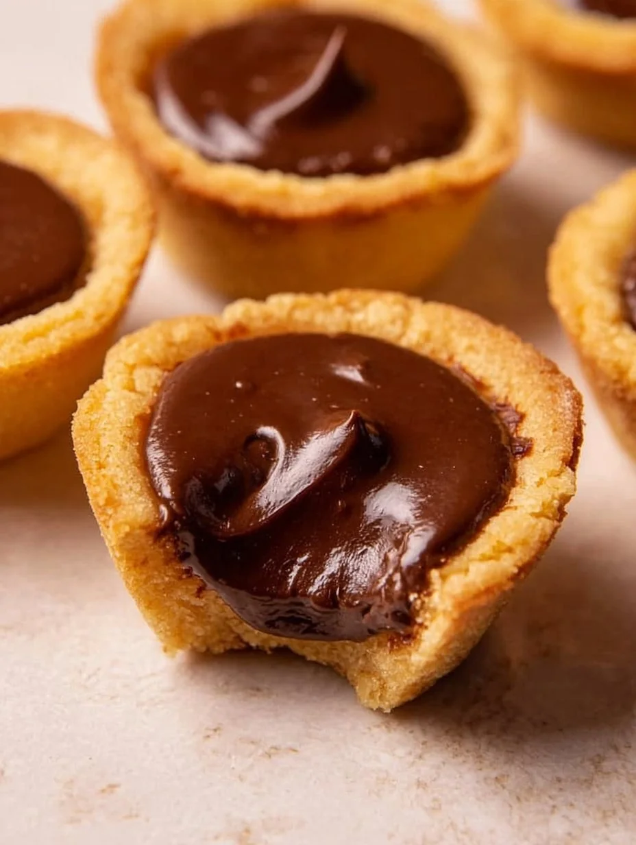 Delicious fudge puddles: rich chocolate desserts overflowing with fudge.