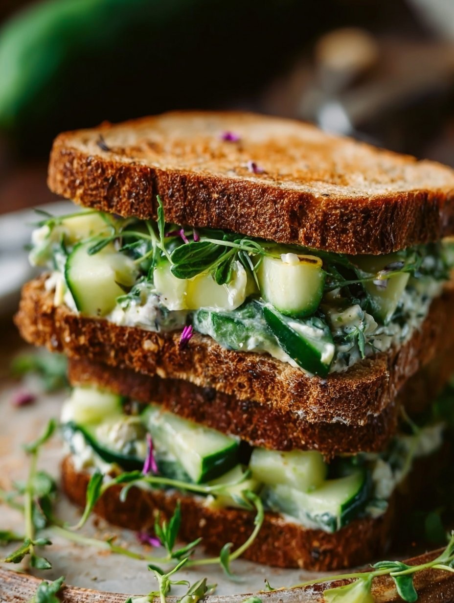 Easy Cucumber Salad Sandwiches