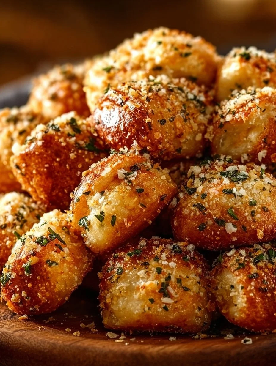 Garlic Parmesan Pretzel Bites ready to serve as a tasty snack