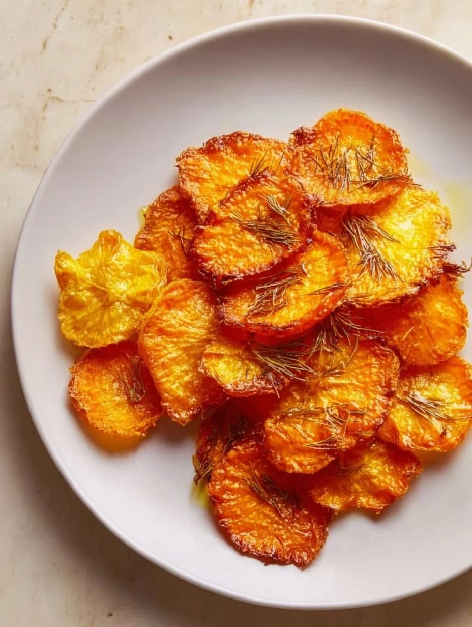 Golden crispy smashed carrots served on a plate