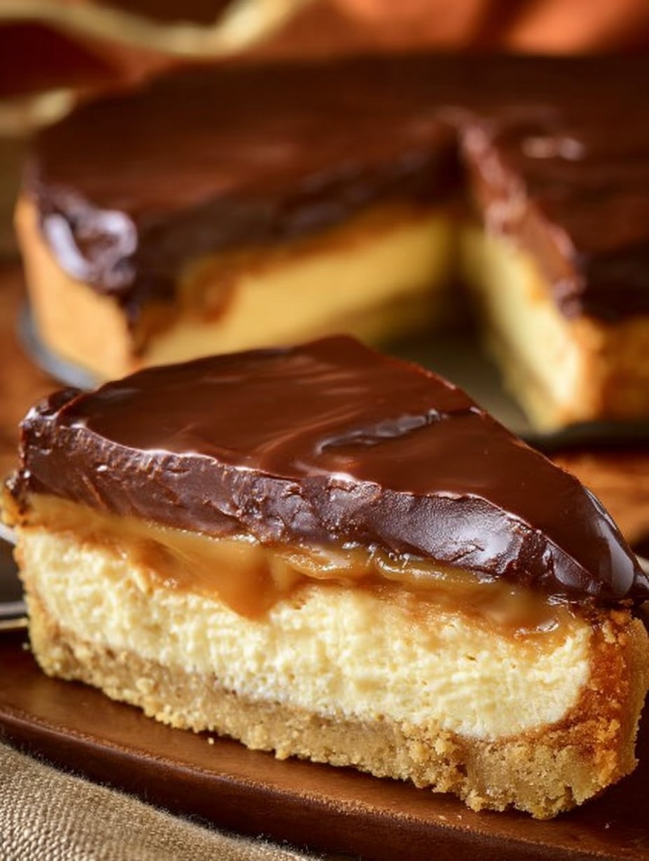 Twix Cheesecake Pie
