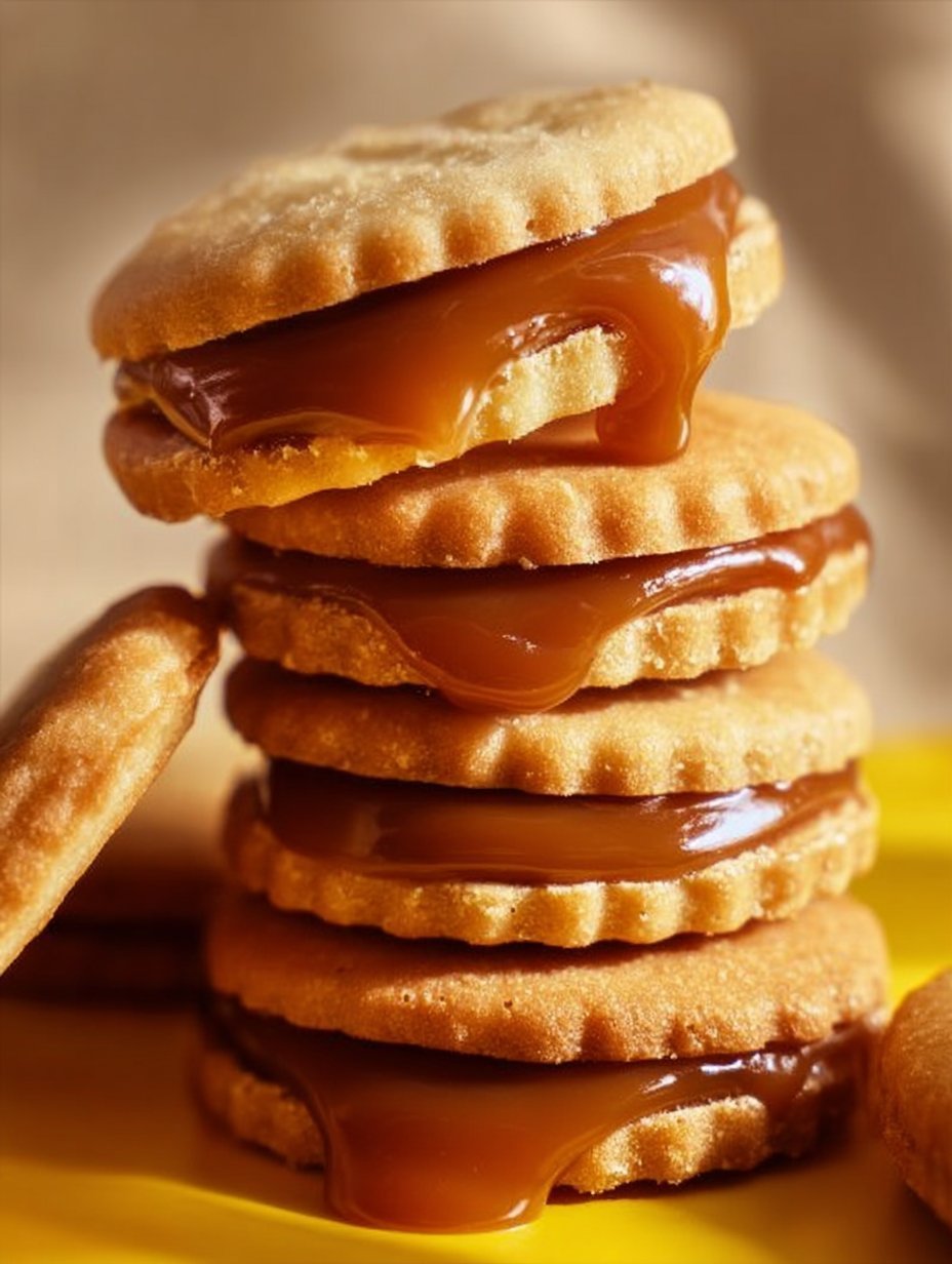 Dulce de Leche (Caramel) Filled Shortbread Cookies