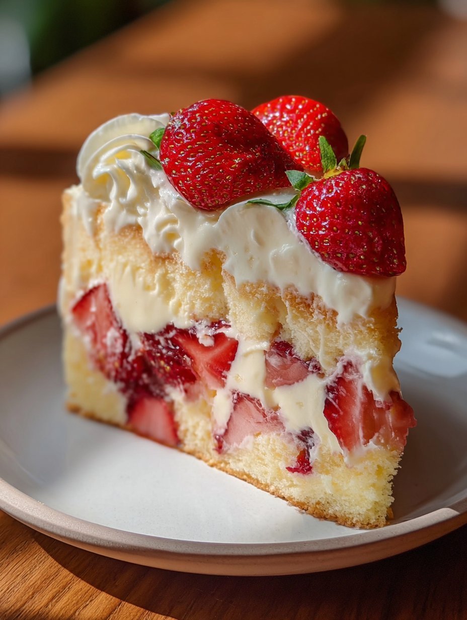Strawberry Custard Delight Cake: A Tasty Recipe Guide