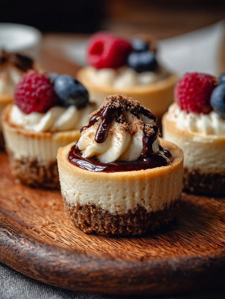 Mini Vegan Baked Cheesecakes