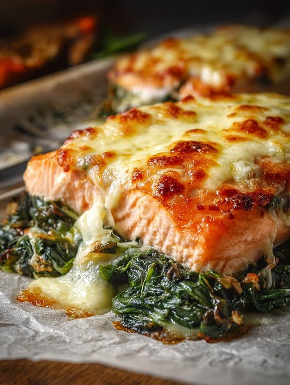 Irresistible Baked Salmon with Spinach and Mozzarella Bliss