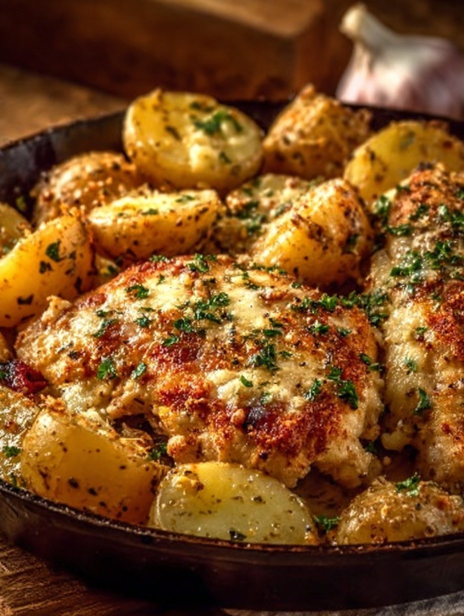 Garlic Parmesan Chicken and Potatoes