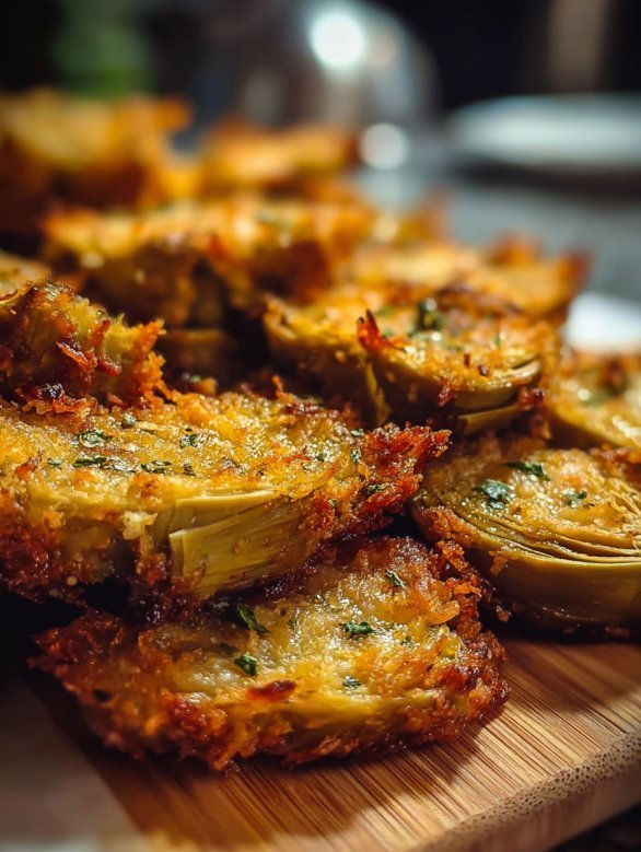 Crispy Parmesan Artichoke Hearts