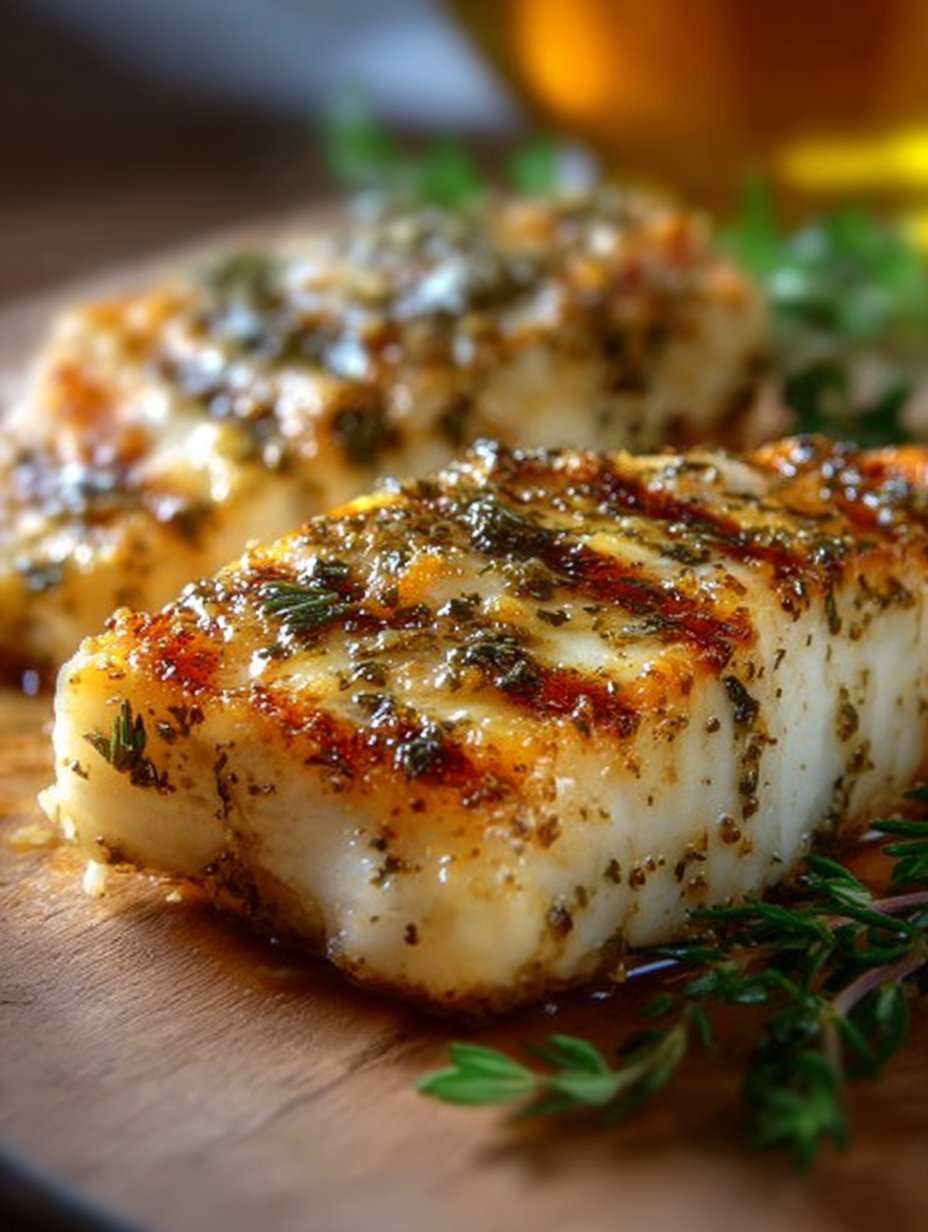 Orange Dijon Grilled Halibut