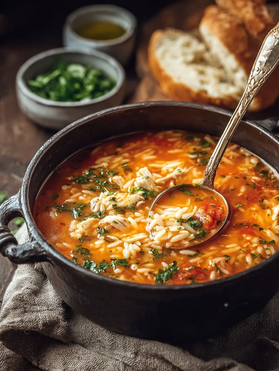 Chicken Orzo Tomato Soup Recipe